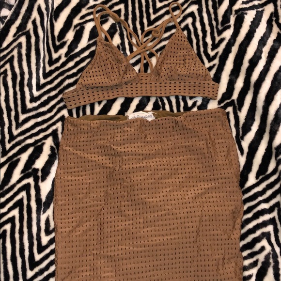 Acacia swimwear top and skirt